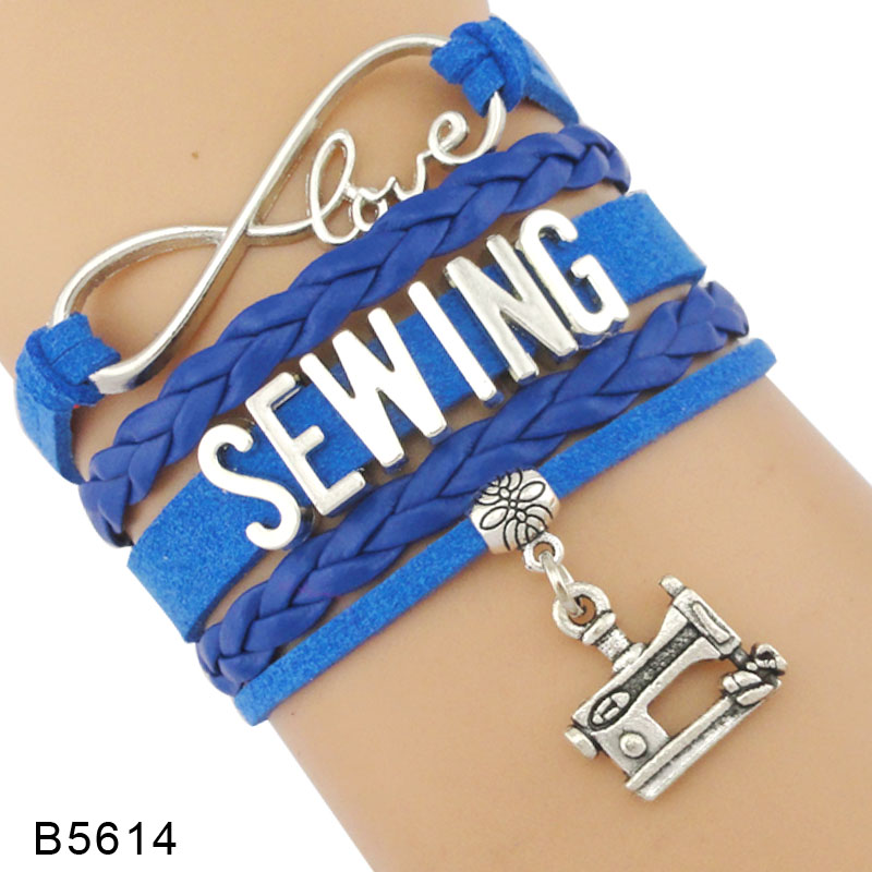 

Infinity Love Textile Quilter Sew Sewing Machine Knitting Quilting Crochet Bracelets for Women