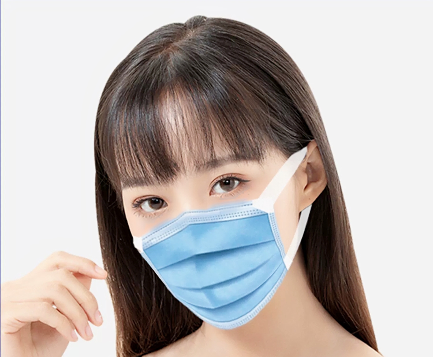 

Blue disposable mask dustproof and fog proof non-woven mask adult male and female three-layer breathable mask with meltblown cloth