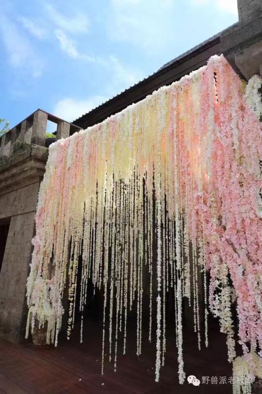 

100cm Artificial Fake Silk Rose Flower Vine Wedding decoration handmade flower Garland Wedding/Home/party Decor Decorative Flowe, Blue