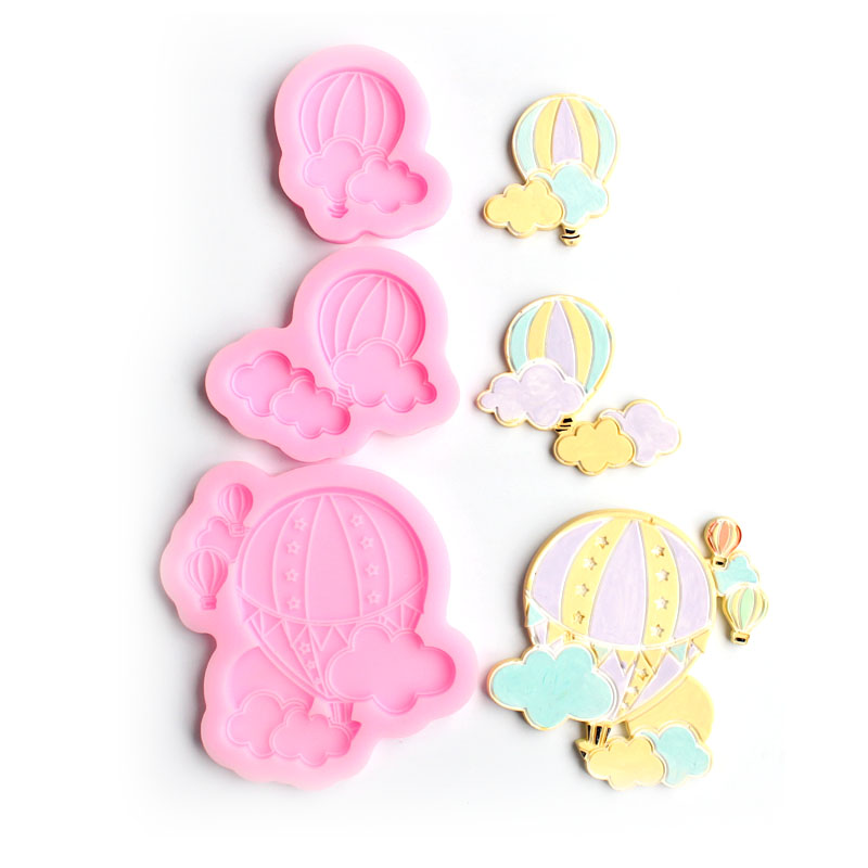 

Aouke Hot Air Balloon Fondant Cake Silicone Mold Candy Cookies Biscuits Decoration Mold Chocolate Baking Tool