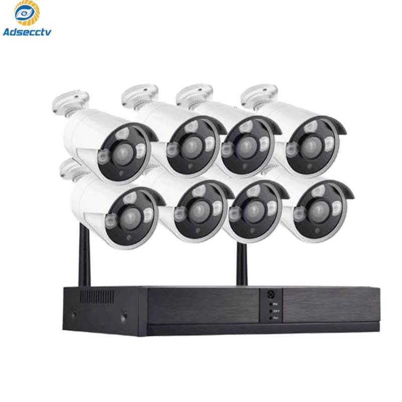 

Wi Fi Wireless NVR Kit 8CH Home Security CCTV System 8pcs Waterproof IP Camera real plug and play Video Surveillance Set
