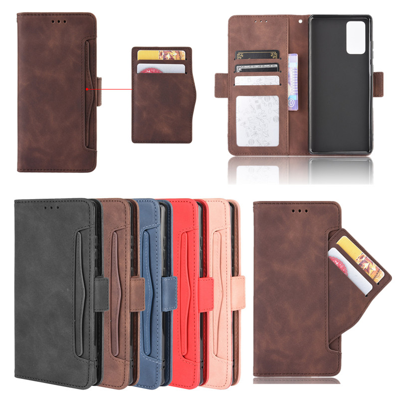 

Wallet Leather Phone Cases For Samsung Galaxy S30 S21 A52 A32 A72 5G Note 20 ultra A01 Core A21 A21S A71 A51 A31 Pro M31 A70E A41 M11 A91 A81 Soft TPU PU Card Slots Back Cover, Red