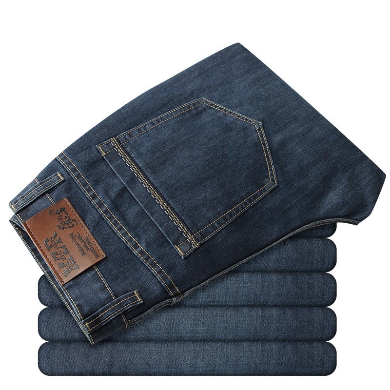 

Free shipping plus size male jeans slim straight loose spring and summer men's clothing plus size long trousers 28-52, Model 4
