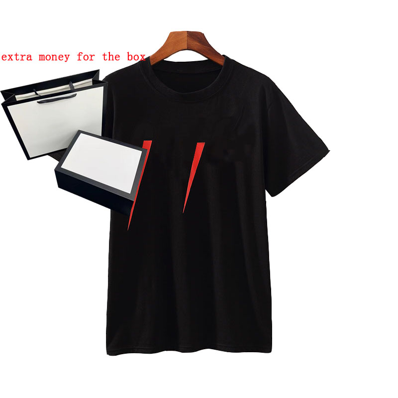 

Men T-shirt Letter Print Crew Neck Casual Summer Breathable Mens Womens T Shirts Solid Color Tops Tees Wholesale Clothing Size  To 2XL, Black