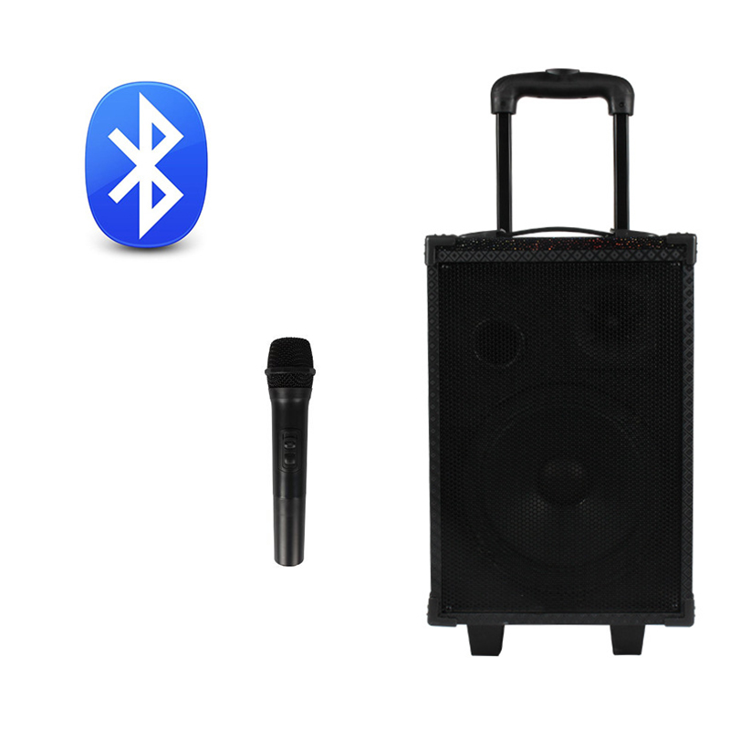 

JIY 8-inch pull rod audio Car Music outdoor high-power player car home K song square dance wireless microphone Bluetooth speaker