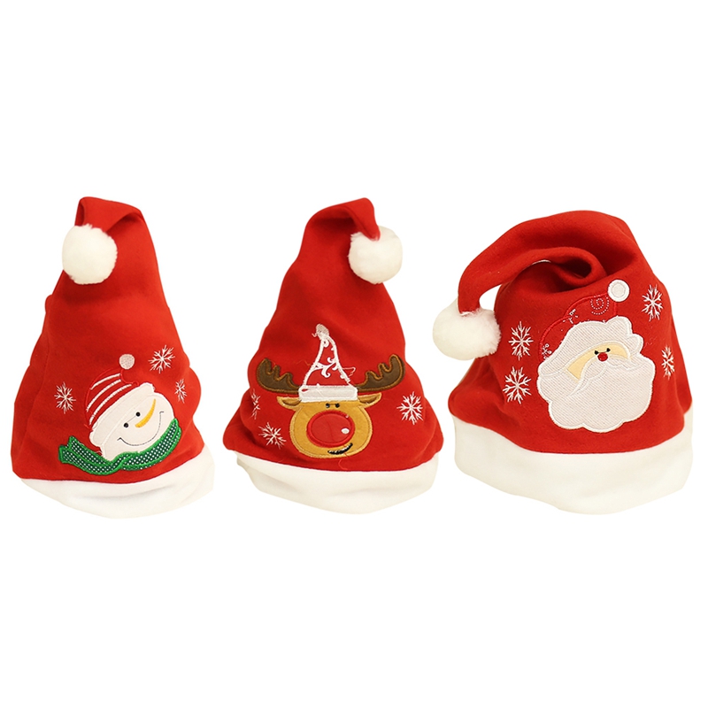 

Christmas Hat Cute Santa Claus Hat Ornaments Children Women Men Boys Girls Cap For Christmas Party Props