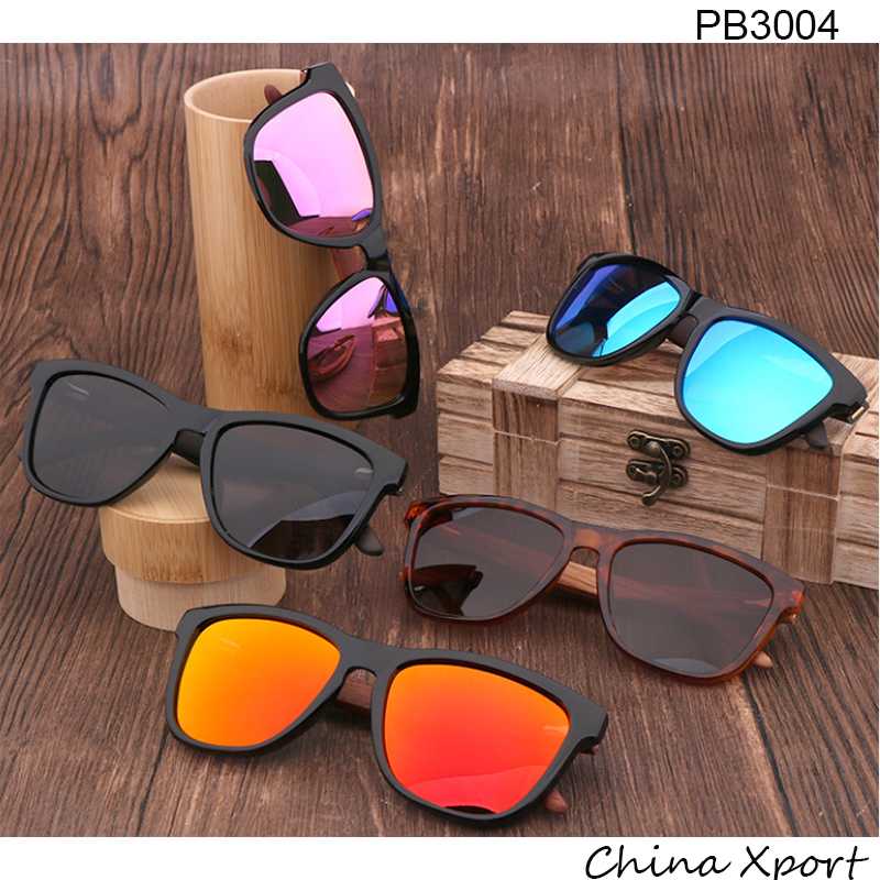 

fashional vintage rose & ebony wood bamboo sunglasses PC frame retro mirror polarized UV400 lens recycled waterproof sunglasses