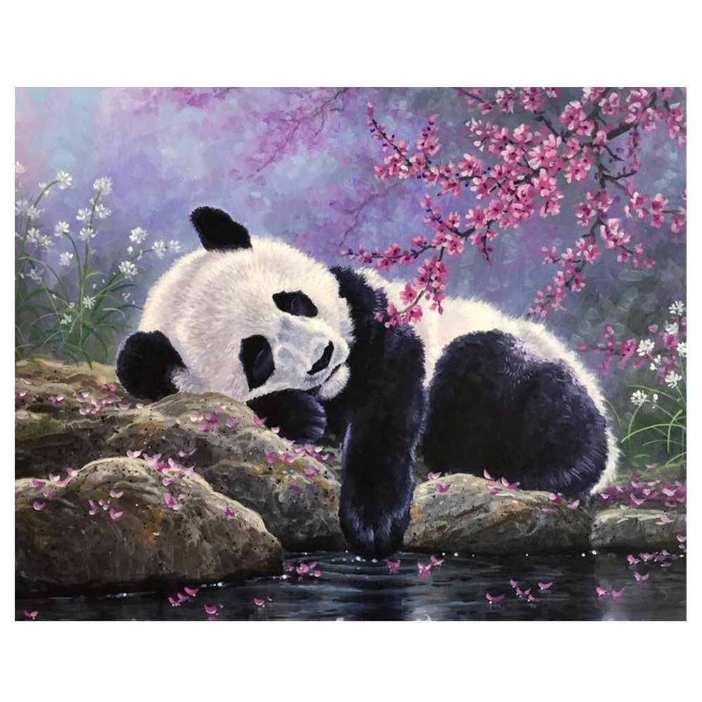 

Diy Diamond Painting Cross Stitch Kits Animals Diamond Embroidery Lovely panda Picture Of Rhinestone Full Drill Mosaic Pattern