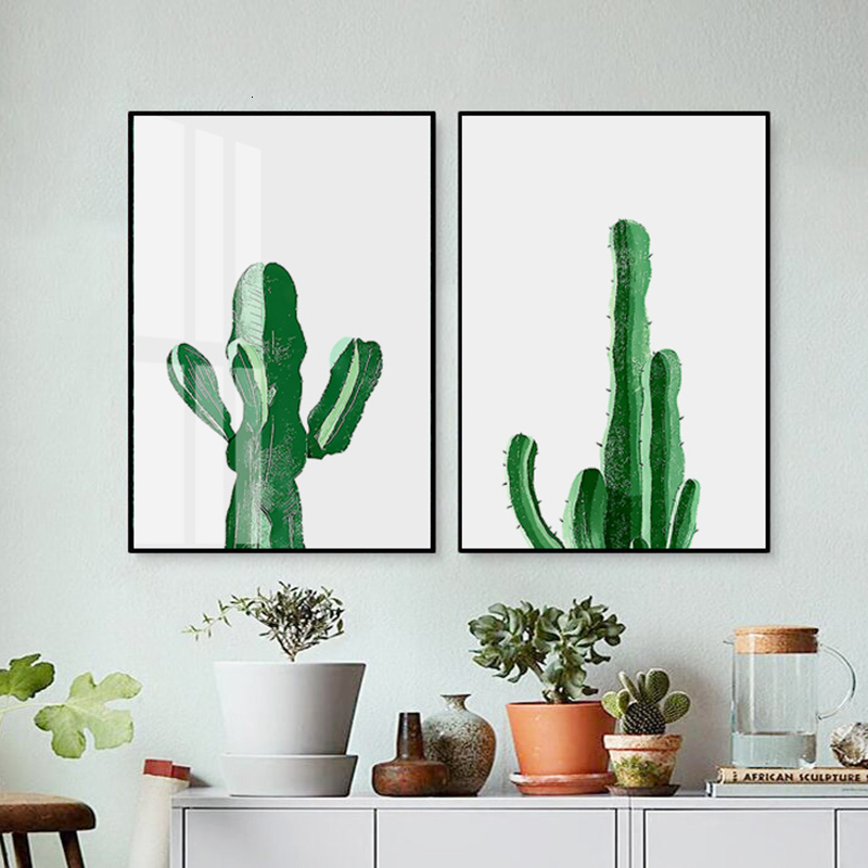 

Scandinavia Cactus Plants Canvas Prints Wall Art Nordic Poster Canvas Paintings Wall Art Pictures For Living Room Home Decor