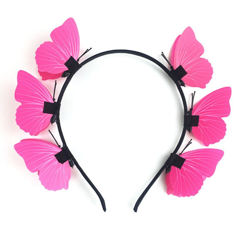 

Sweet Butterfly Headband Boho Fascinators Headpiece Festival Party Photo Crown 449F