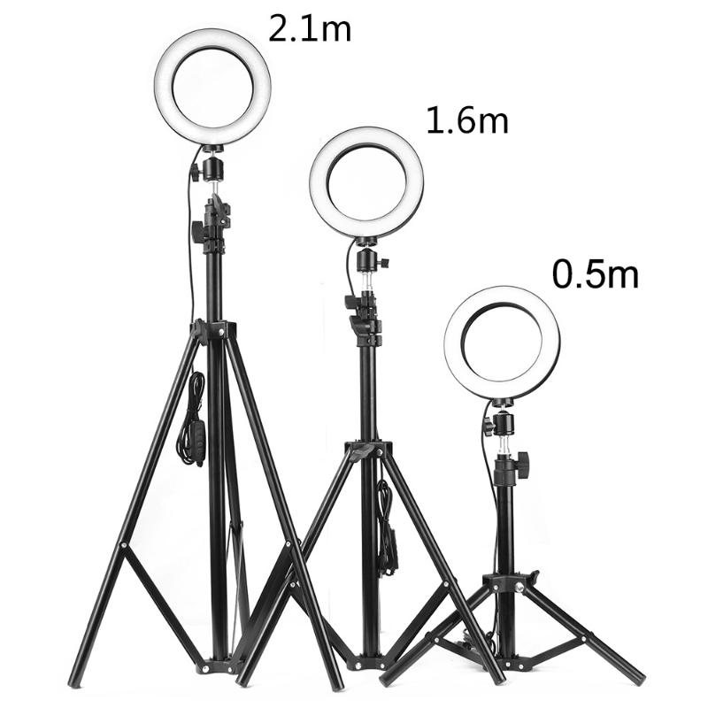 

50/160/210mm USB Interface Dimmable LED Selfie Round studio ring camera Light photo Phone Photography Video Makeup Lamp youtube