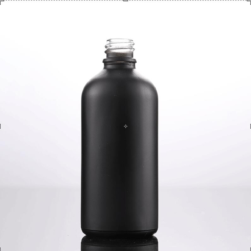 

Factory Price black matte glass dropper bottles 30ml 50ml 100ml empty essential oil vials Cosmetic Containers Free Shipping