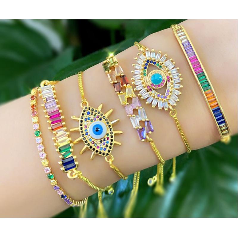 

Bettyue Lovely Design For Women Multicolors Different Shape Bangles Zirconia Dazzling Decoration Attending Party Fashion Trend