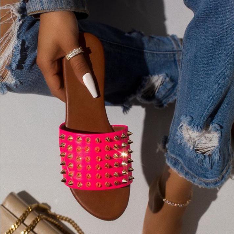 

Popular sandals for women 2020 new slippers, nails, beach shoes, Orange
