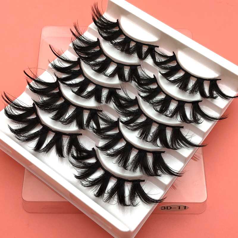 

NEW 5 pairs 100% Real Mink Eyelashes 3D Natural False Eyelashes Mink Lashes Soft Eyelash Extension Makeup Kit Cilios