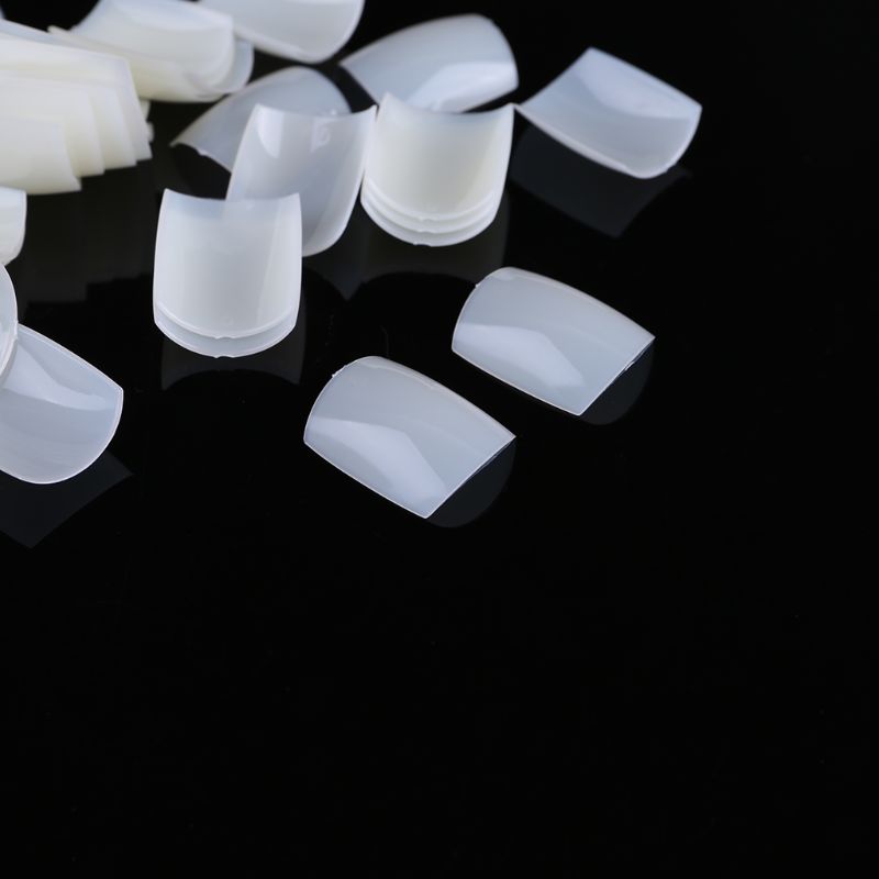 

500Pcs Transparent Design French False Acrylic UV Gel Foot Toe Nail Art Tips Q1QD, Natural