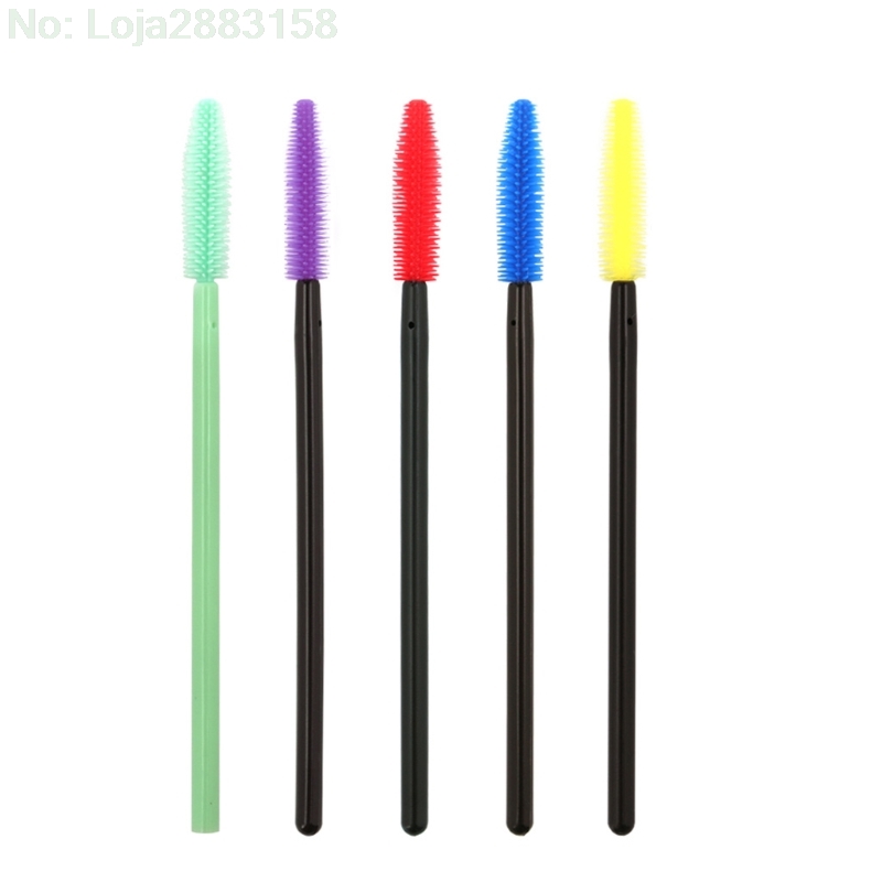

50pcs Silicone Disposable Mascara Wands Eyelash Brushes Extention Makeup Tool