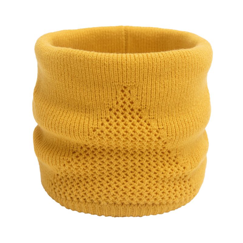 

Cycling Caps & Masks 2021Autumn And Winter Warm Hollow Collar Solid Color Outdoor Fake Single Loop Knitted Woolen Face Mask 1PC, A7