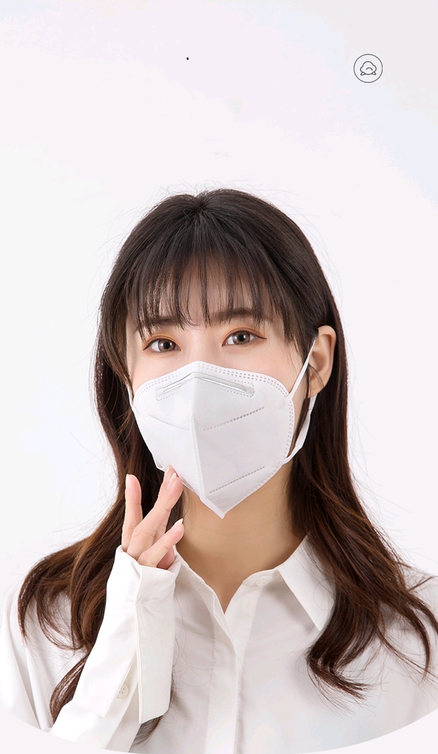 

On sale disposable kn95 mask five layer protective belt double layer melt blown cloth breathable mask dust, fog and UV protection adult disp