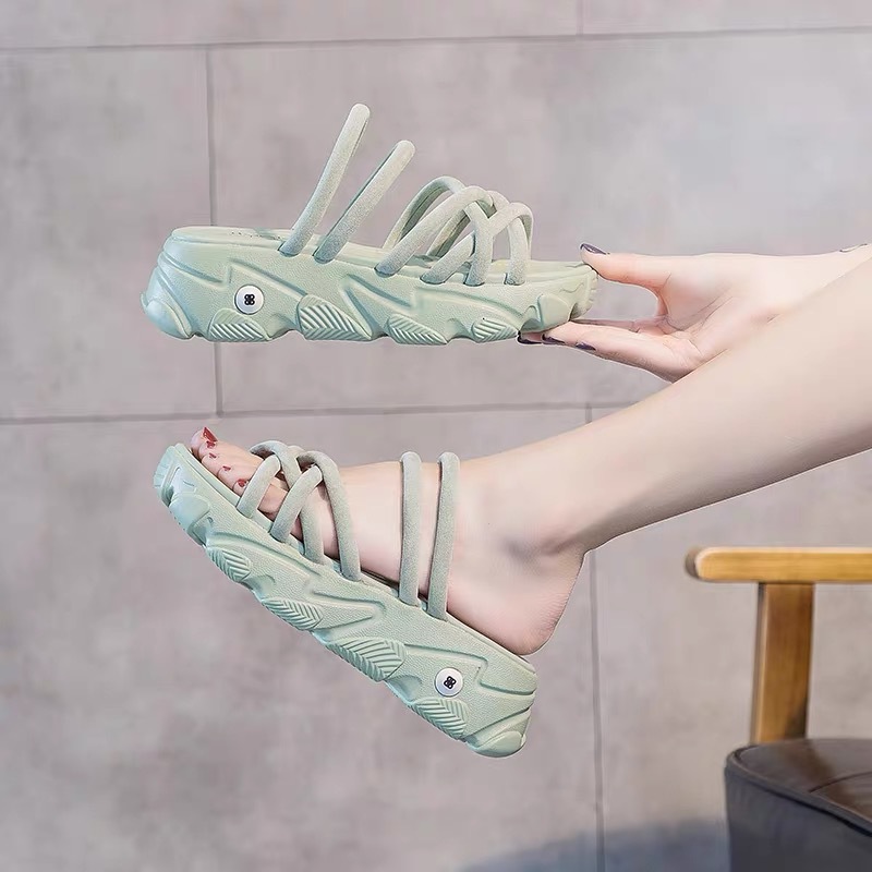 

Womens Shoes Summer New Style All -Match Sports Double Purpose Sandals Slippers, Green
