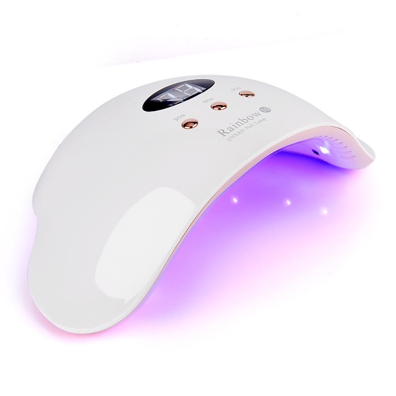 

24W UV Led Lamp Nail Dryer For All Types Gel 12 Leds UV Lamp for Nail Machine Curing 30s/60s/90s Timer USB Connector Makeup Tool, 24w nail dryer b