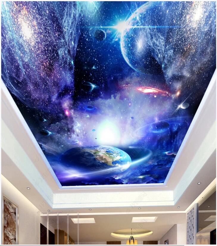 

3d wallpaper custom photo mural on the wall Stars and sky in the universe ceiling zenith home decor wallpaper for walls 3 d living room, Non woven