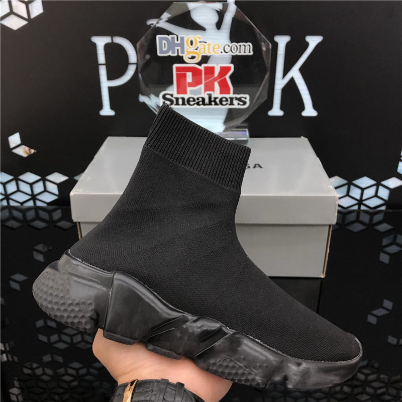 

2020 New Arrival Sneakers Speed Runner Fashion Shoes Sock Triple Black White Boots Red Flat Trainer Men Women Casual Sneaker Shoes, Gifts