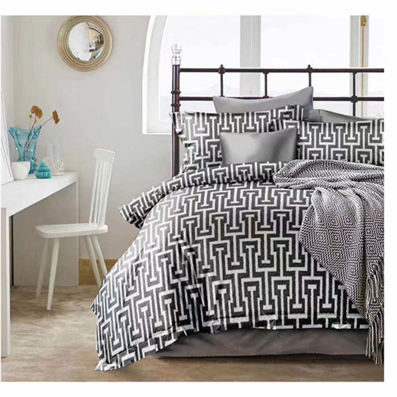 

WAZIR Modern Geometric California King Bedding Sets Cotton Duvet Cover Set Pillowcase Quilt Cover 229*260 3PCS Europe Bedclothes, Blue