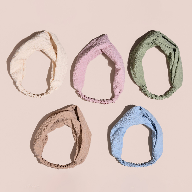 

5pcs Headband Cross Top Knot Elastic Hair Bands Soft Solid Color Girls Hairband Hair accessories Accessories Twisted Knotted Headwrap
