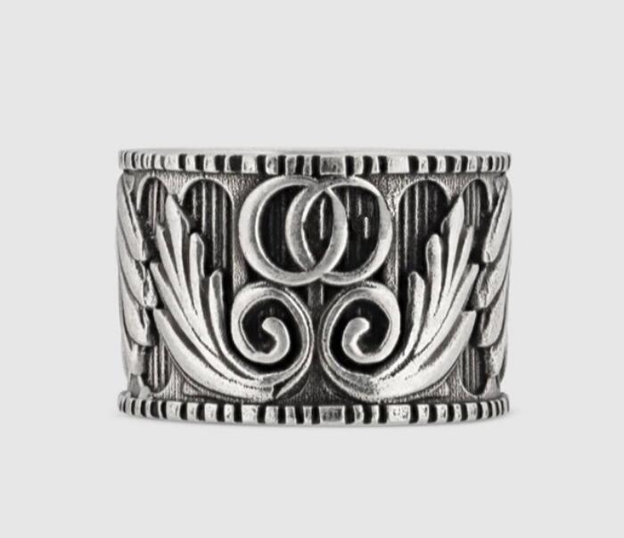 

New Letter Pattern Ring Unisex Top Quality Silver Plated Ring Striped Charm Ring Supply Fashion Jewelry Supply