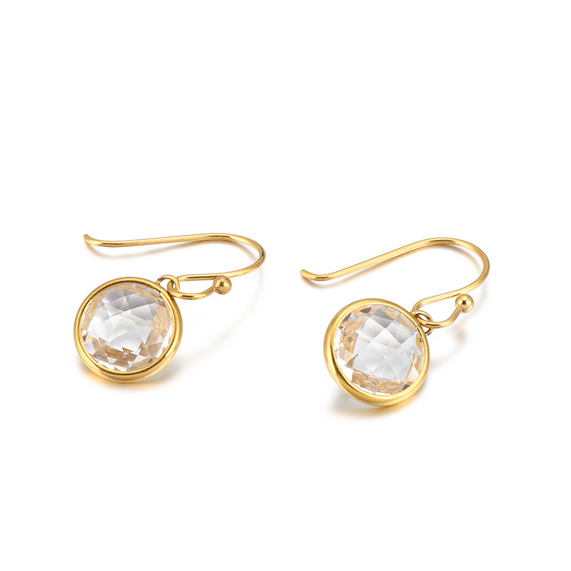 

New style titanium steel Drop Earrings Korean temperament female ear jewelry
