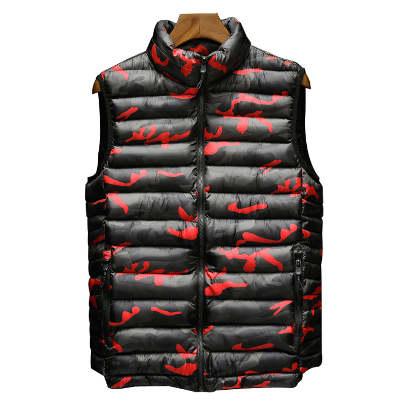 

2020 Camouflage Vest Men New Stylish Autumn Winter Warm Sleeveless Jacket Waistcoat Slim Fit Men's Vest Fashion Casual Coats Men, Army green