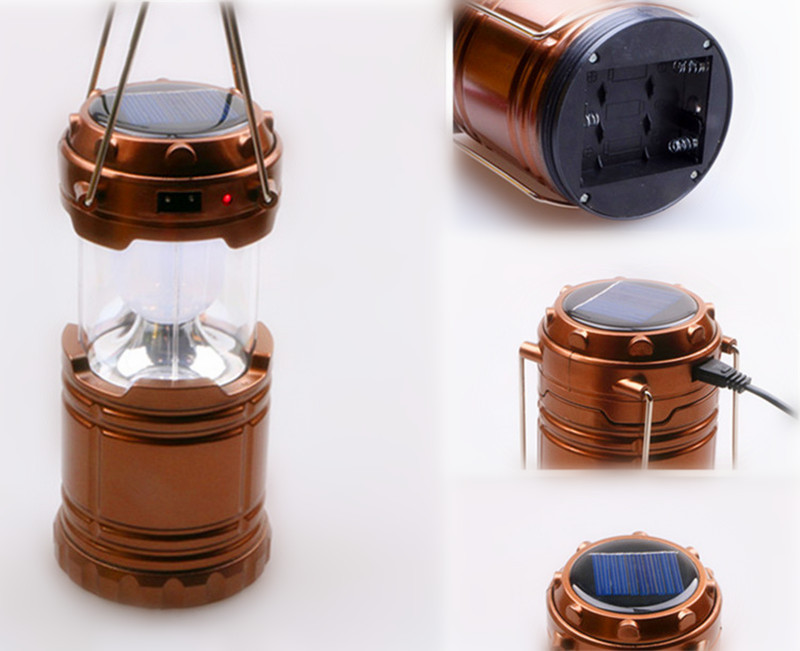 

5W Portable Collapses Outdoor LED Camping Lantern with 3 Batteries Solar Emergencies Lantern XL-G85Z