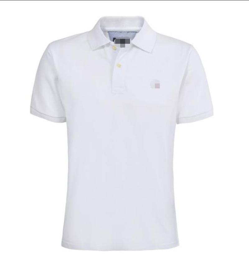 

Beige Men'S Lapel Simple Pure Color Short-Sleeved Shirt
