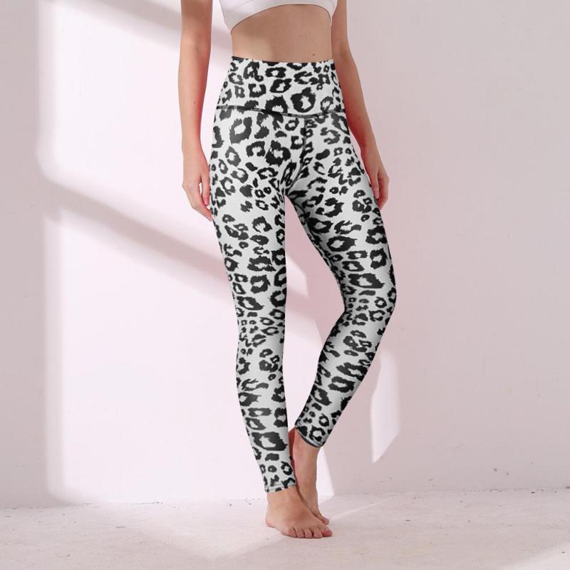 

Summer Yoga Pants Women' Hip High Waist Leopard Print Exercise Running Trouser Elastic Waist Casual Full Length Clothing 2020, As pic