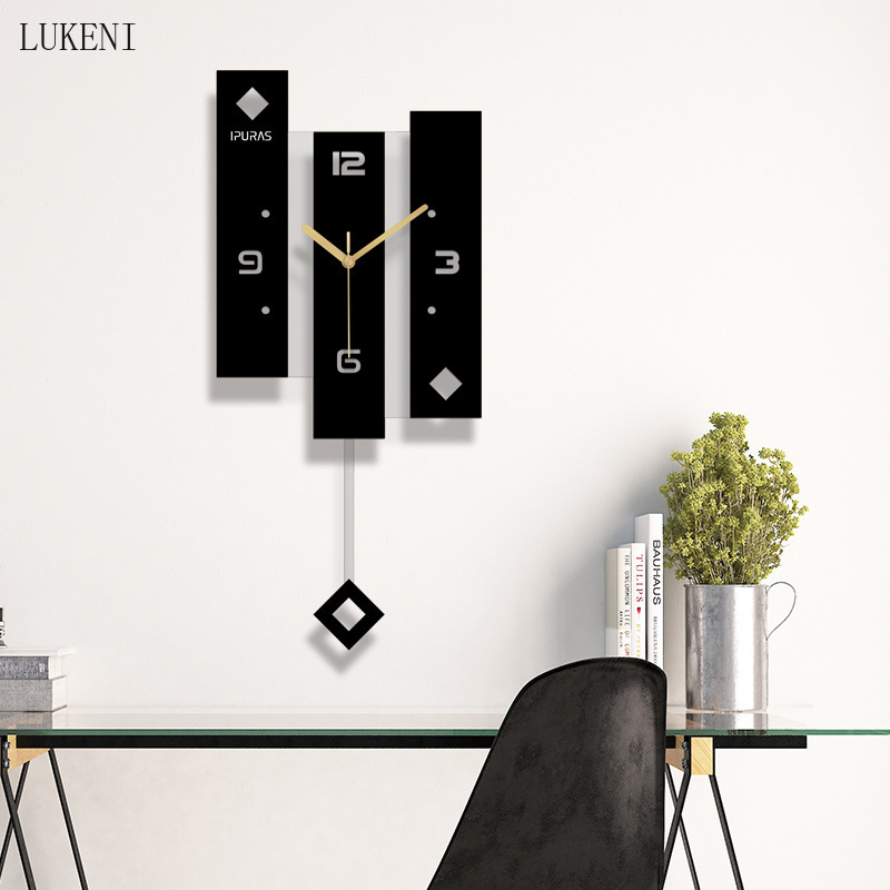 

Geometric rectangle Creative acrylic swing wall clock Home Decor Wall Decor