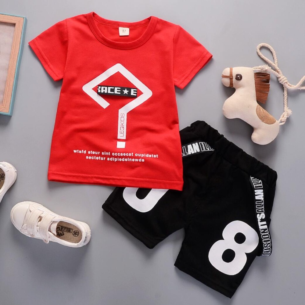 

Toddler Boy Summer Cool Outfit Kids Baby Boys Casual T-shirt Tops +Harem Pants 2 pcs Outfits Set 1 2 3 4 Yrs Child Clothing, Black