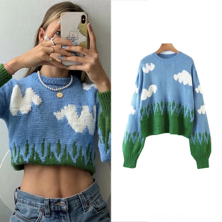 Wholesale Sky Blue Sweater on Halloween Buy Cheap in Bulk Wholesale Sky Blue Sweater on Halloween Buy Cheap in Bulk
