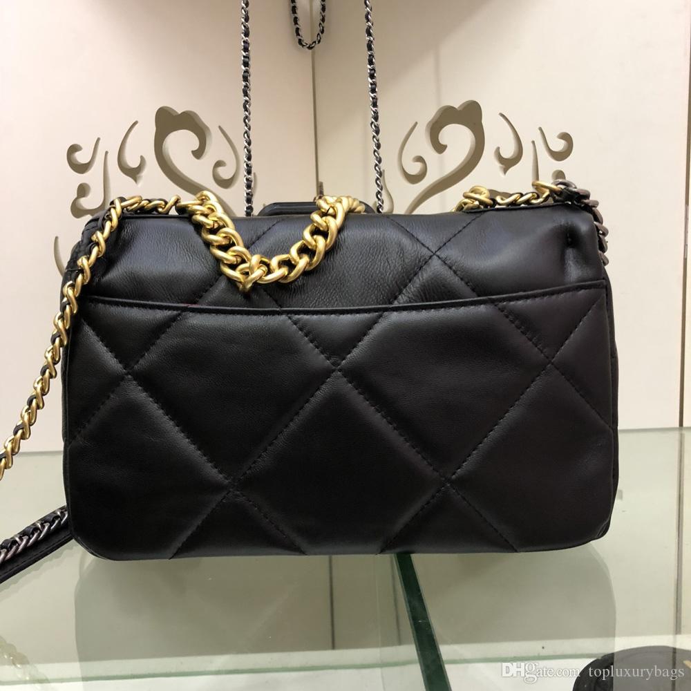 

Classic Fashion Designer Women Handbags Purse High Quality Chain Cross Body Bags Small Shoulder Bag Genuine Leather Messenger tote 19 flap bag, White