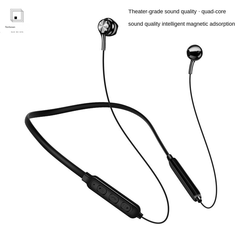 

TWS Wireless Bluetooth Headset Dual Handle Running Sports Headset In-ear Neck Smart Magnetic Sucker for All Smart Phones