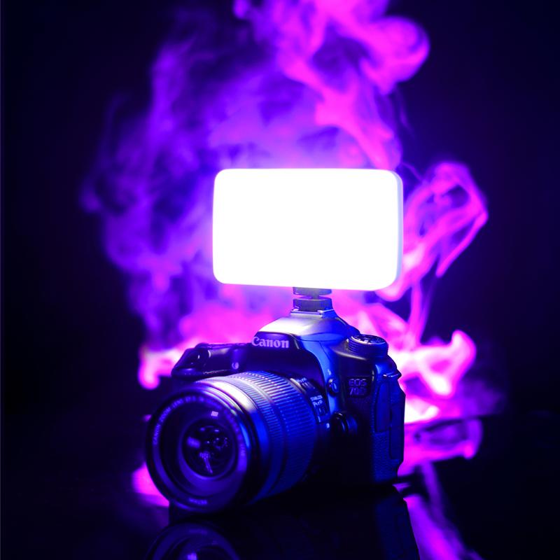 

Vijim VL120 3200K-6500K LED Video Light for DSLR Camera Light With Soft Box RGB Color Filter Cold Shoe Pocket Fill