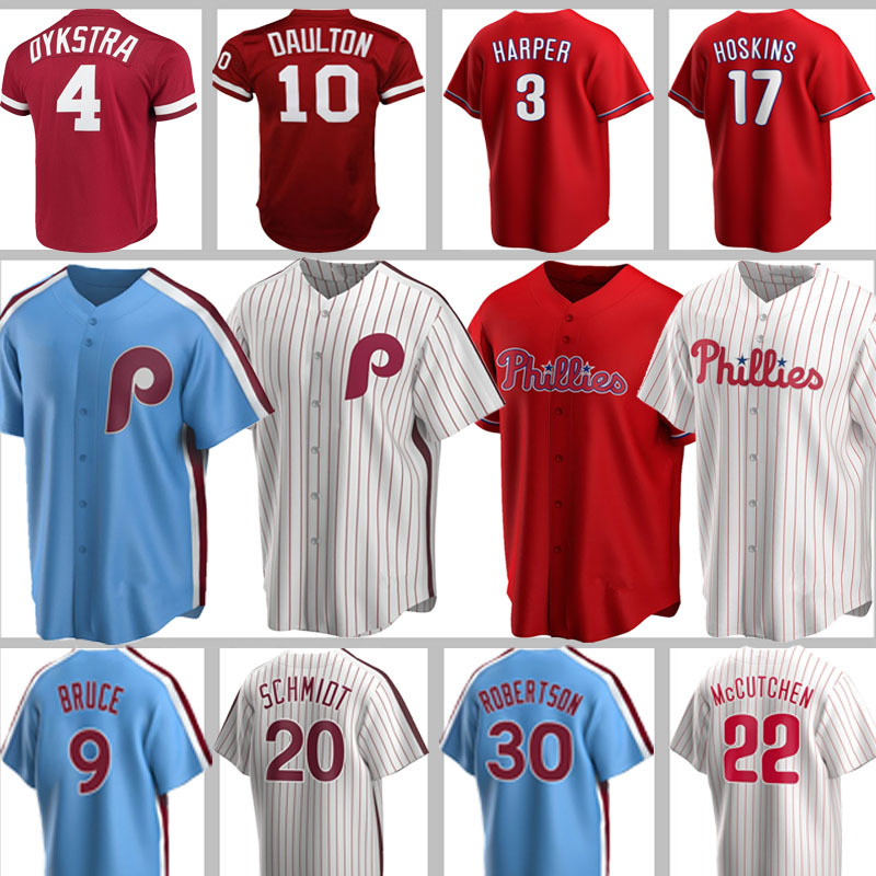 

Custom Phillies 3 Bryce Jerseys 20 Mike Schmidt Harper 10 Darren Daulton McCutchen Aaron Nola Realmuto Franco Dykstra Williams Bruce, Custom 2020 cool base (feichengren)