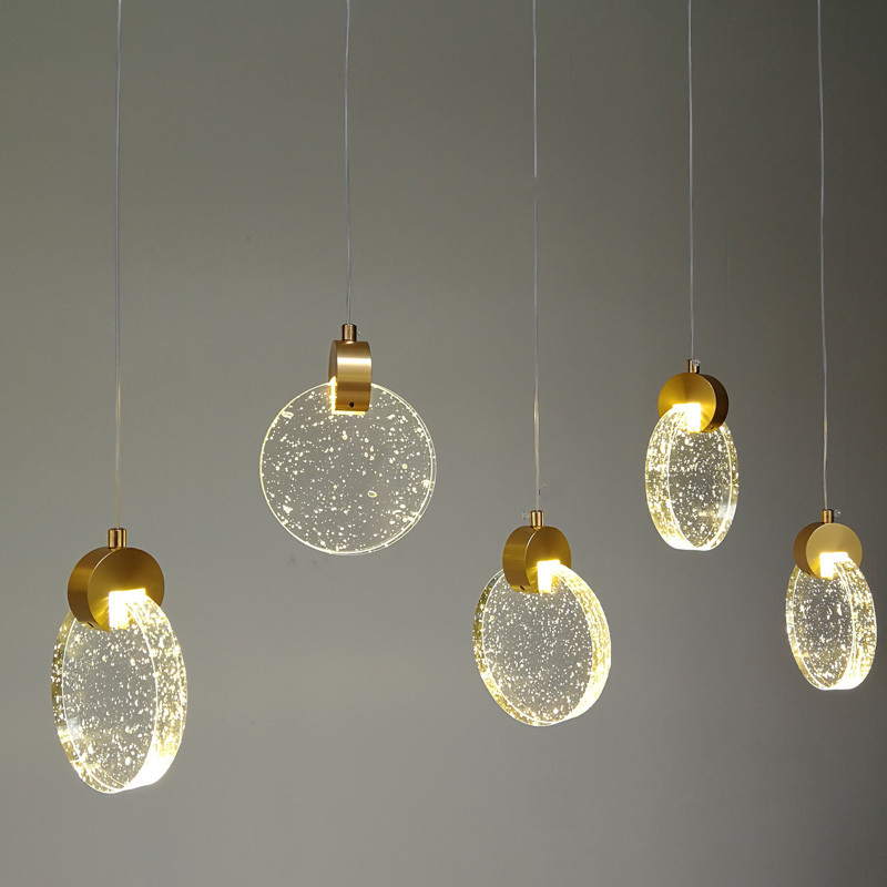 

Modern Crystal LED Pendant Lights Gold Kitchen Hotel Hall Light Hanging Lamps Bedroom LOFT Art Pendant Lamp Lighting Fixtures