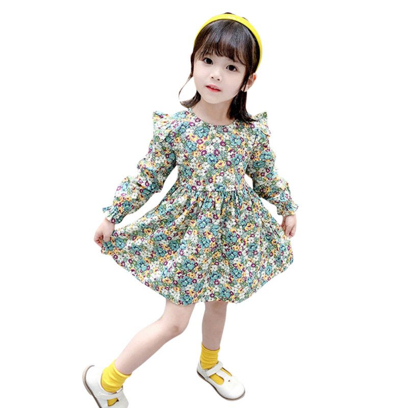 

Baby Children Girls Autumn Clothes Print Dresses for Girls Casual Robes Costumn For Kids New Arrivals