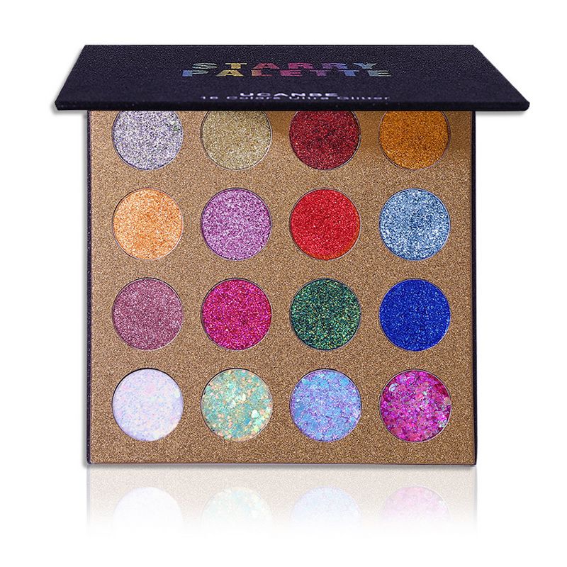 

UCANBE 16 Shades Starry Shining Glitter Eye Shadow Paste Eyes Face Body Highlight Makeup Palette High Pigment Metallic Eye shadow 3 sets/lot, 16 colors eye shadow
