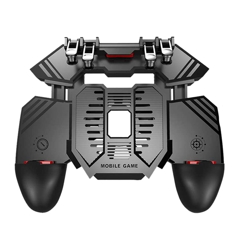 

AK77 4 Triggers [6 Finger Operation] Mobile Game Controller Shooter Trigger Cooling Fan Power Bank Game Joystick 3 In1