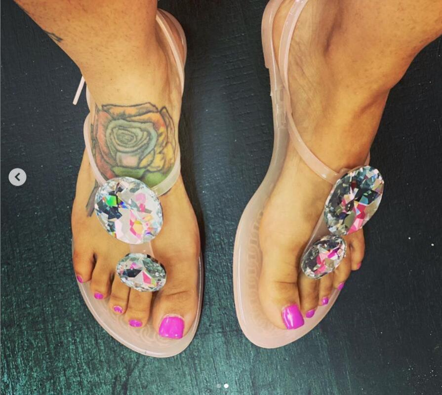 diamond jelly sandals