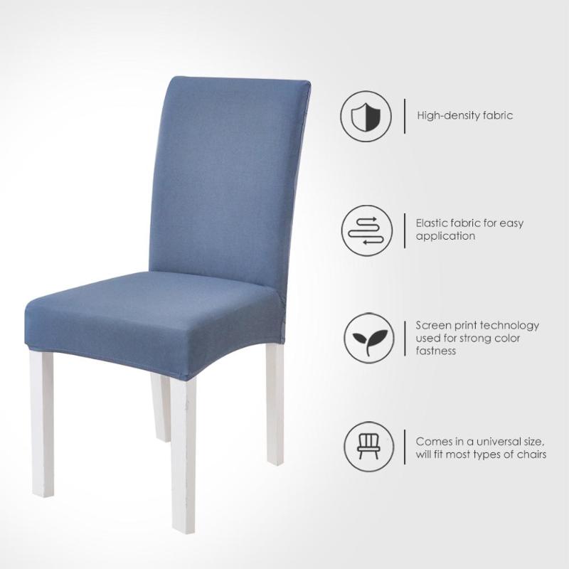 

Chair Cover Elastic for Dining Room Solid Seat Cover for Banquet Wedding Restaurant Hotel Anti-dirty Removable housse de chaise