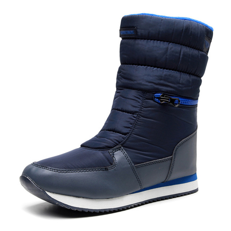 

Women waterproof add wool warm boots more comfortable wool mixed pile woman women antiskid hardy snowshoes large 36 to 40, Blue