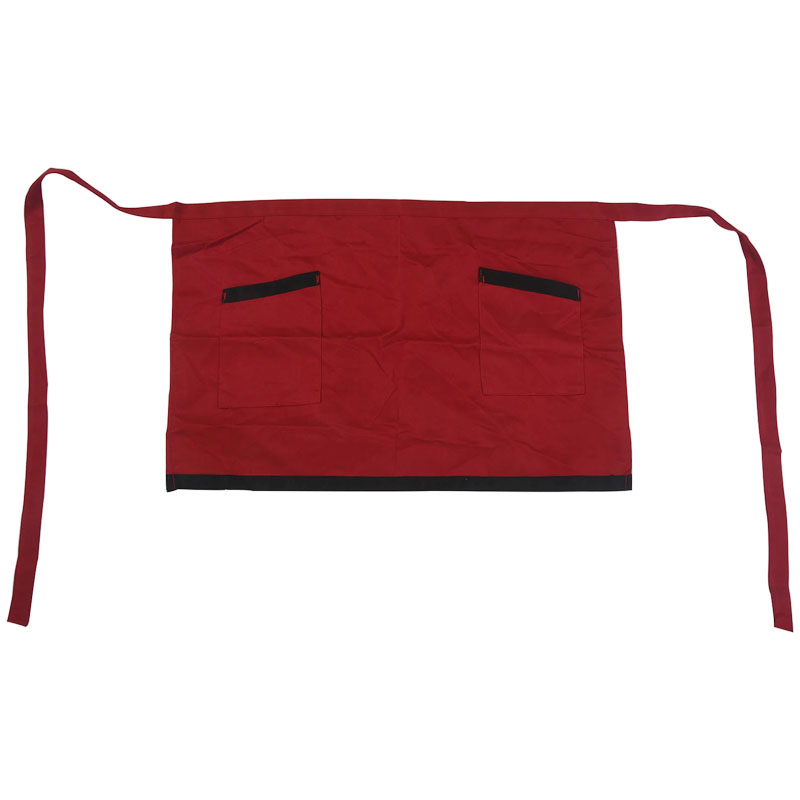 

Universal Half Short Apron for Kitchen Cooking Bar Cafe Pub Waiter - red